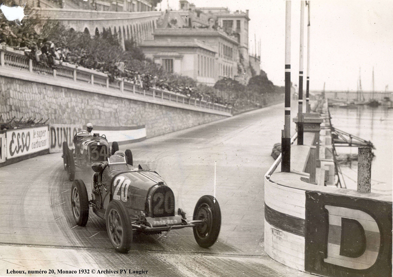 Bugatti Type 51: Marcel Lehoux at the 1932 Monaco GP